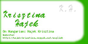 krisztina hajek business card